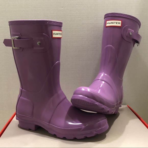 Hunter Original Short Gloss Rain Boot Thistle - Picture 3 of 5